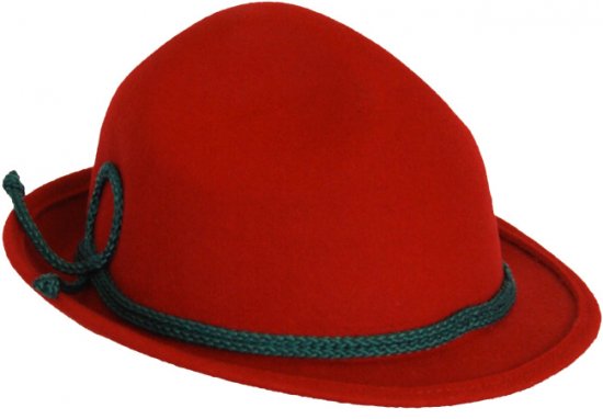 78092- roter Trachtenhut für Kinder von St. Peter Trachten